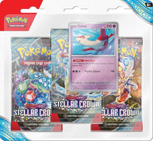 Load image into Gallery viewer, POKÉMON TCG Scarlet &amp; Violet 7 Stellar Crown Three Booster Blister
