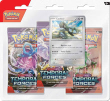 Load image into Gallery viewer, POKÉMON TCG Scarlet &amp; Violet 5 Temporal Forces Three booster blister pack
