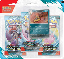 Load image into Gallery viewer, Pre Order - POKÉMON TCG Scarlet &amp; Violet 9 Journey Together Three Booster Blister
